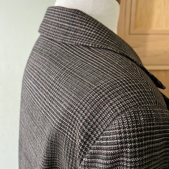 Lana Lee Vintage Pettite Black/Grey Plaid Short Jacket, Size 12 - Picture 8 of 16